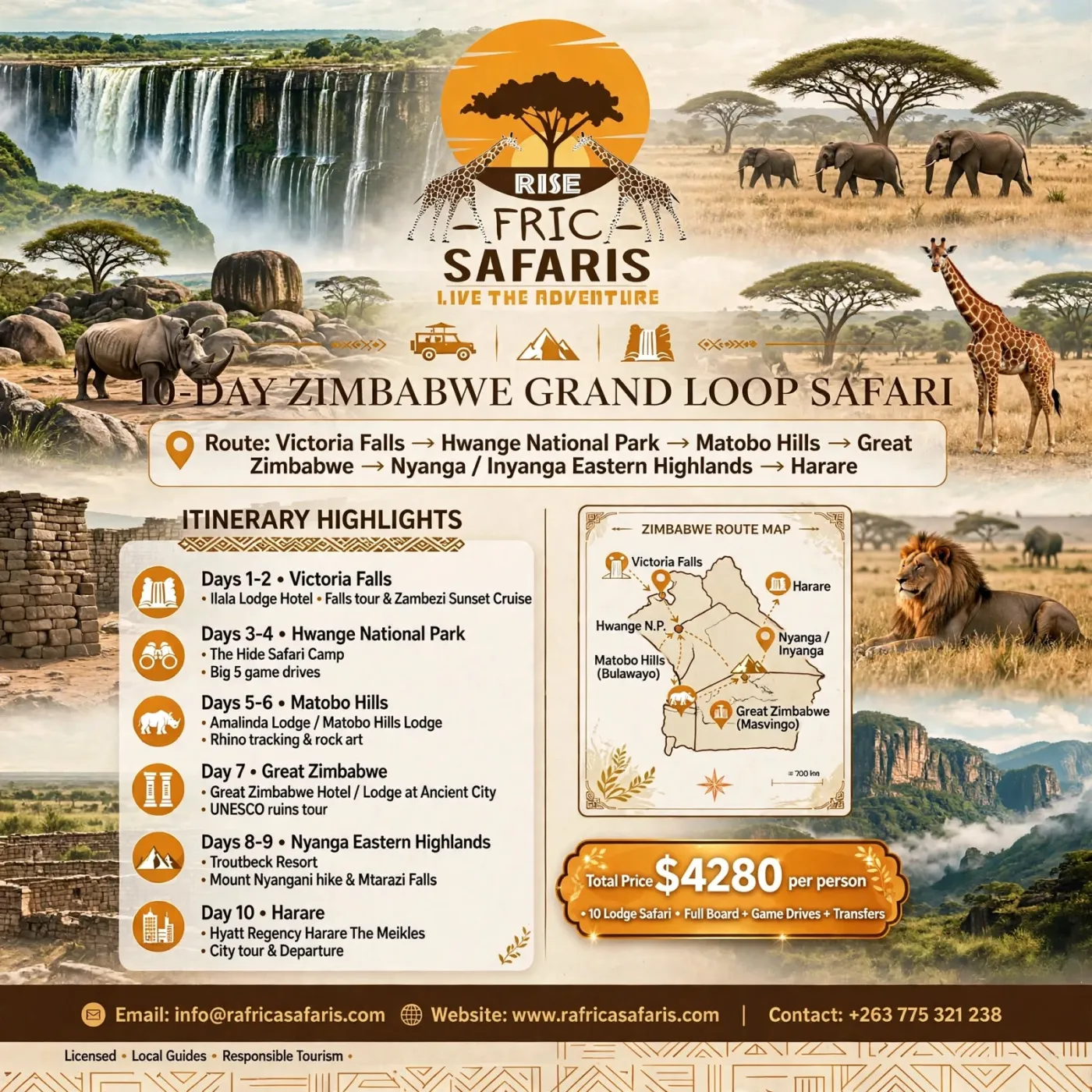 10-Day Zimbabwe Grand Loop Safaris